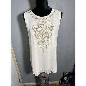 Donna Moda Embroidered Tank top
